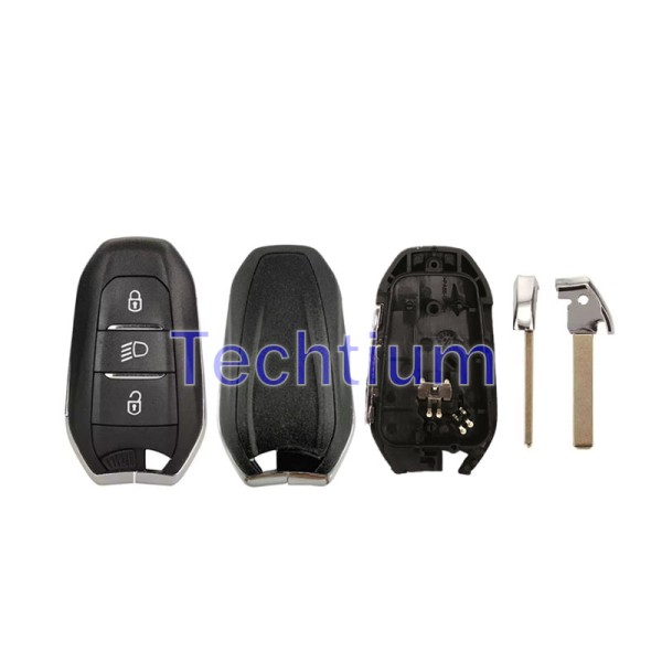 VA2/307 blade Light button (Old style) 3 botón carcasa de llave remota para Citroen,Peugeot,DS